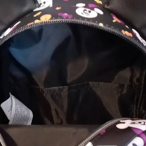 Loungefly Disney Halloween Mickey Backpack - Black, Orange, White - Picture 6 of 8